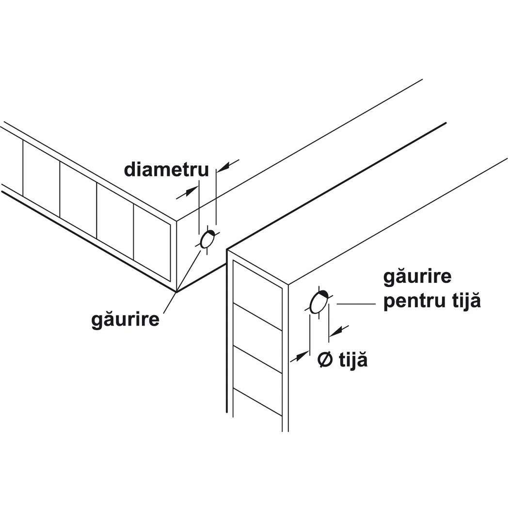 Surub confirmator Hafele, cap PZ3, lungime 50 mm, diametru filet 7mm, otel zincat