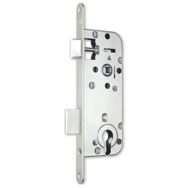 Broasca simpla pentru usi de interior din lemn, Elzett Midi 7, cilindru, dornmass 40mm, interax 90mm, placa 18mm, patrat 8mm