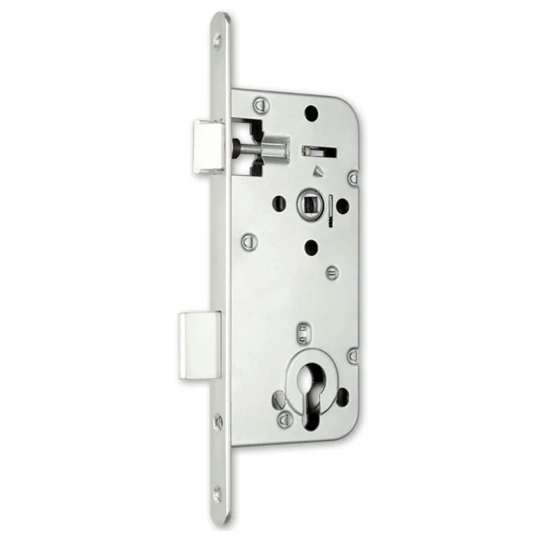 Broasca simpla pentru usi de interior din lemn, Elzett Midi 8, cilindru, dornmass 50 mm, interax 90 mm, placa 18mm, patrat  8mm