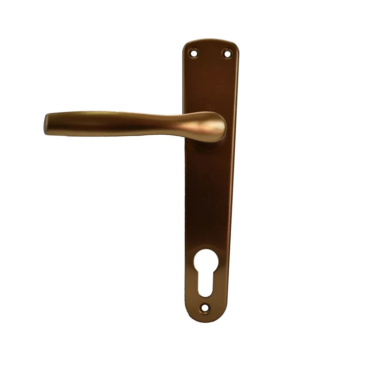 Maner usa interior, Hoppe Milano, cu sild, pentru cilindru, material aluminiu, interax 90 mm, culoare bronz F4