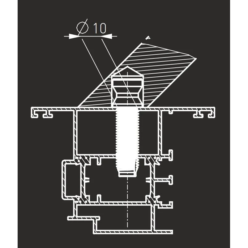 Suruburi autofiletante, Medos, 2 bucati pe set, pentru fixarea manerelor spatiale pe o singura parte pe usi din PVC sau aluminiu