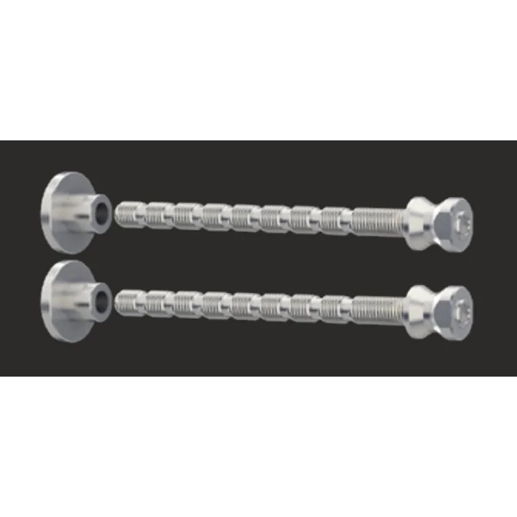 Set suruburi metrice, cu rozeta, pentru fixarea manerelor spatiale MEDOS pe o singura parte, pe usi din PVC, aluminiu, lemn