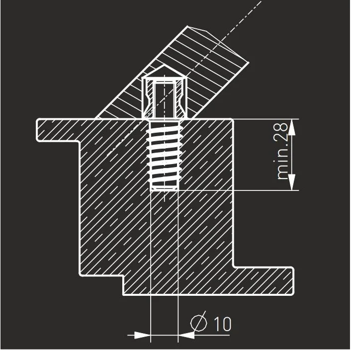 Suruburi , Medos, 2 bucati pe set, diametru 10 mm, pentru fixarea manerelor spatiale pe o singura parte, pe usi din lemn