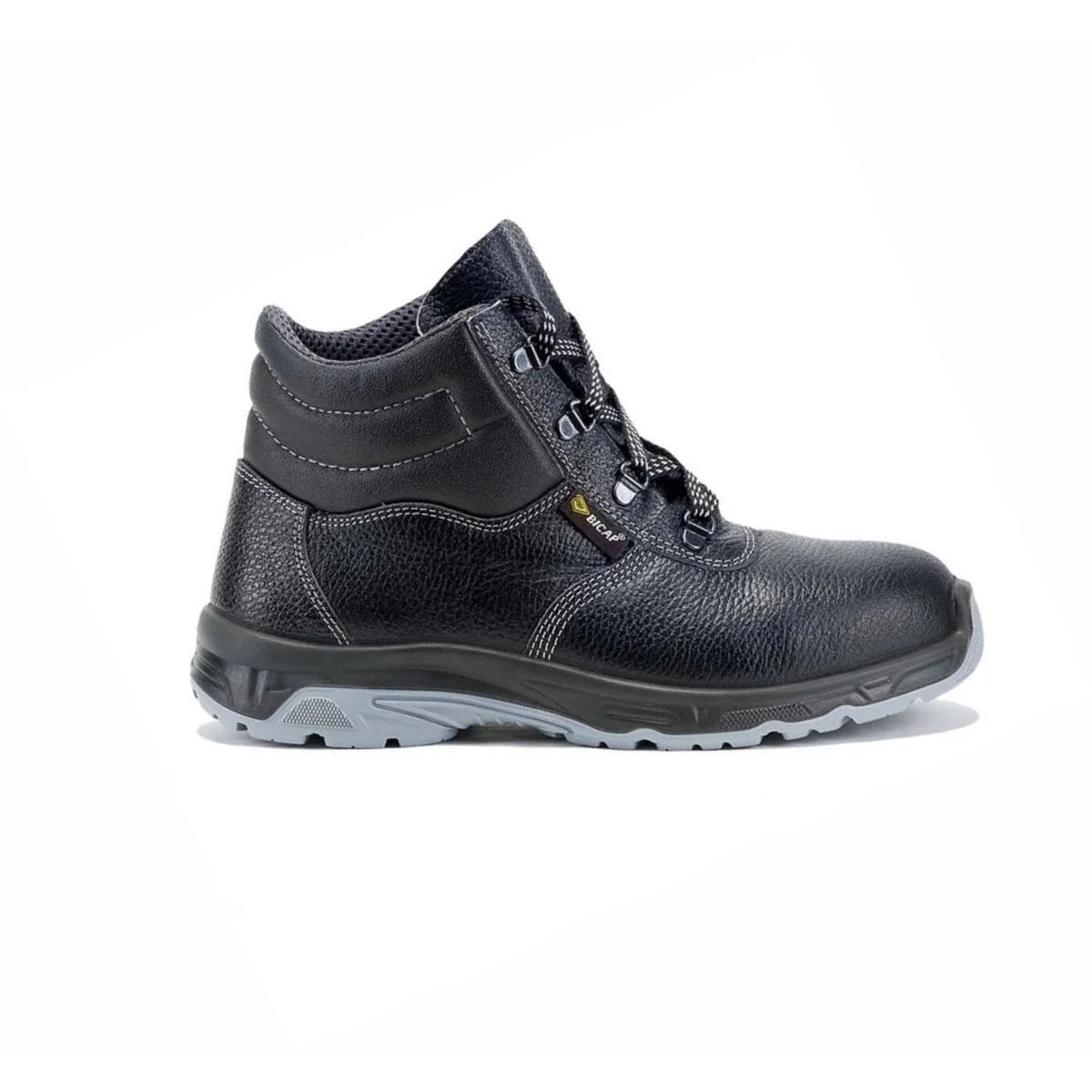 Bocanci de protectie Bicap Barletta S2, marimea 44, din piele de bovina, cu bombeu metalic, culoare negru