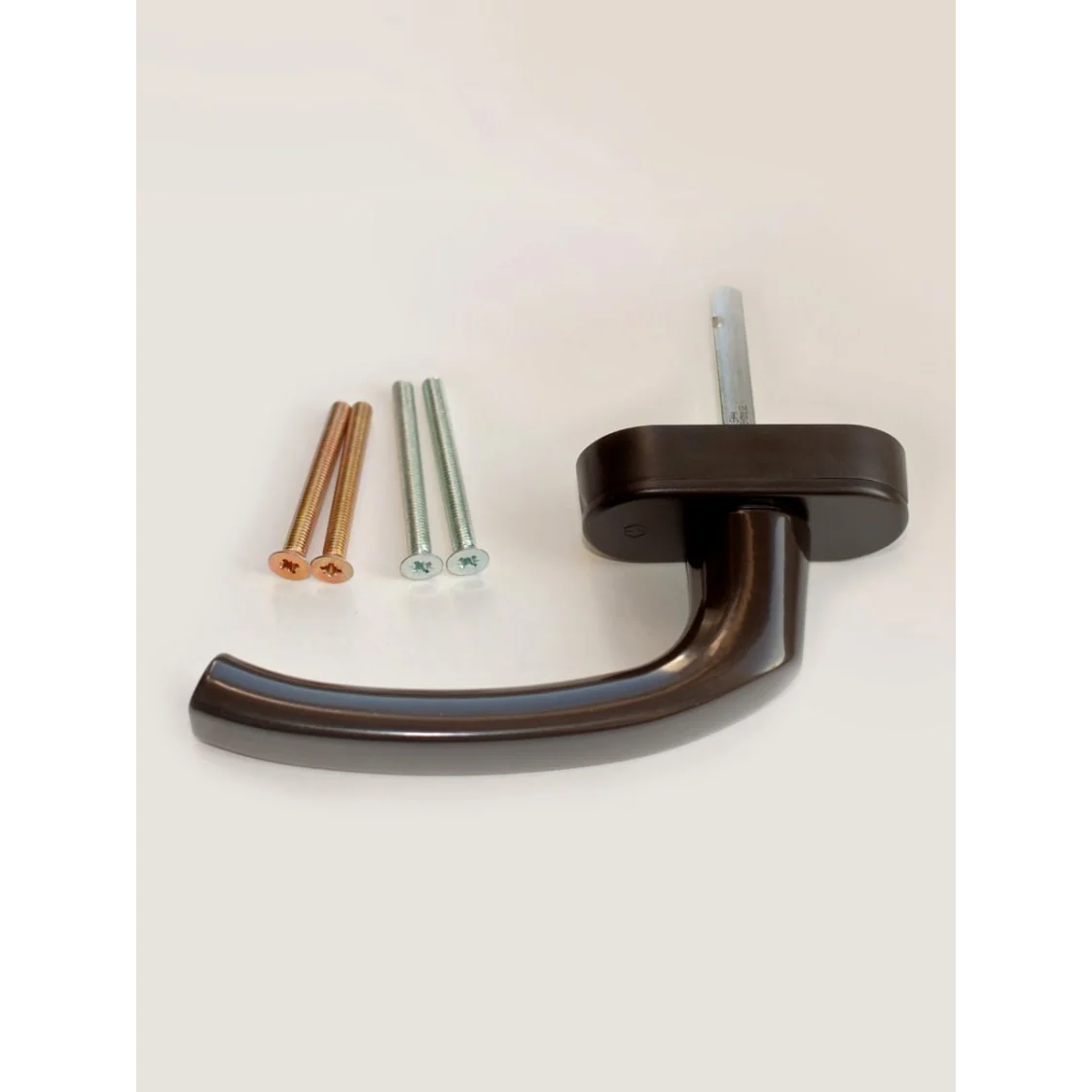 Maner fereastra, Hoppe Flensburg, secustik, patrat variabil 32-42 mm, aluminiu, culoare maro F8707