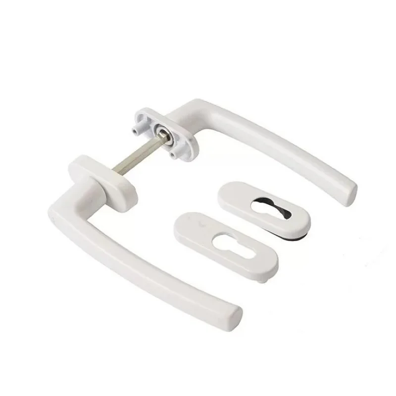 Maner simetric pentru ferestre-usi osciloculisante, Roto, cu patrat de 100 mm, aluminiu, culoare alb, cu logo