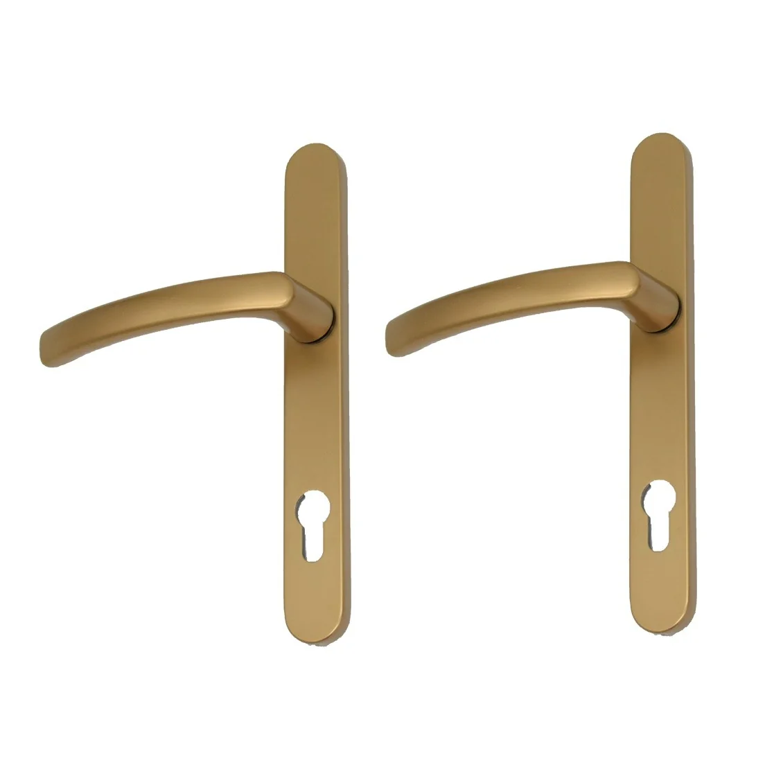 Maner usa termopan, blaugelb DGT30, exterior, 92 x 30 mm, material aluminiu, fara accesorii de prindere, culoare bronz F4