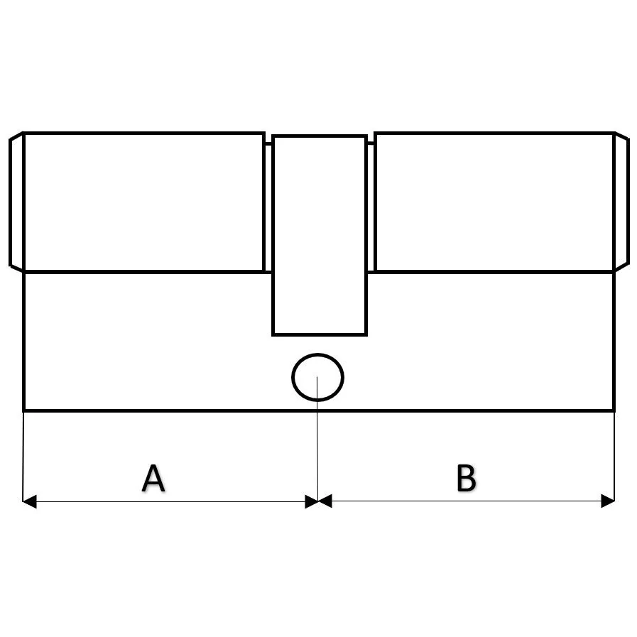 Butuc usa, cilindru, STROXX, dimensiune 40 x 40 mm, din alama, cheie cu amprenta, surub de fixare, 5 chei