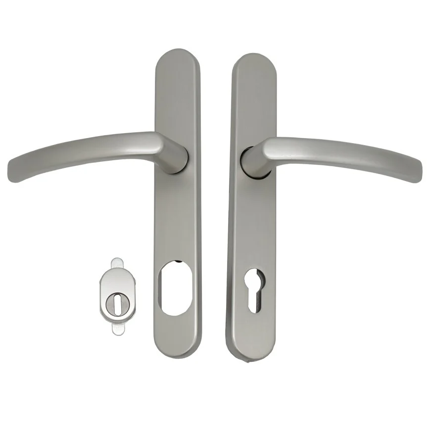 Maner usa termopan, blaugelb DGT35, exterior, 92 x 35 mm cu scut pentru cilindru, aluminiu, fara accesorii de prindere, titan