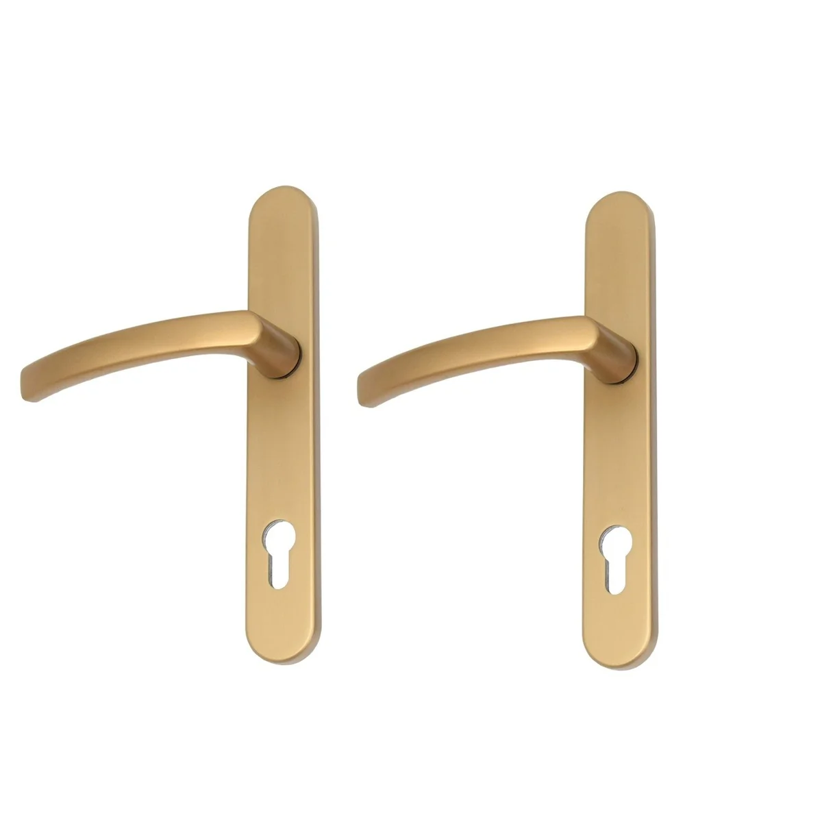 Maner usa termopan, blaugelb DGT35, exterior, 92 x 35 mm, material aluminiu, fara accesorii de prindere, culoare bronz F4