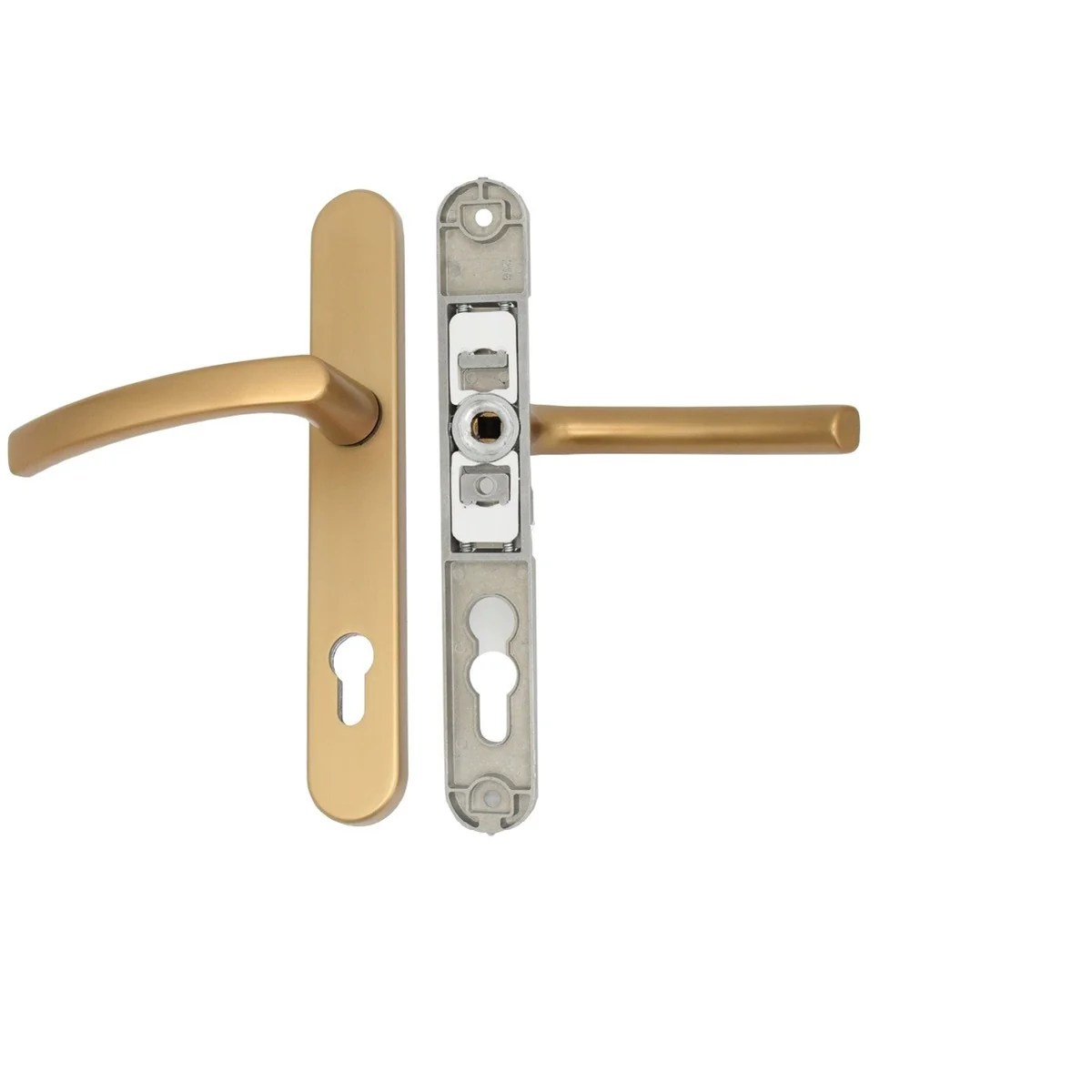 Maner usa termopan, blaugelb DGT35, exterior, 92 x 35 mm, material aluminiu, fara accesorii de prindere, culoare bronz F4