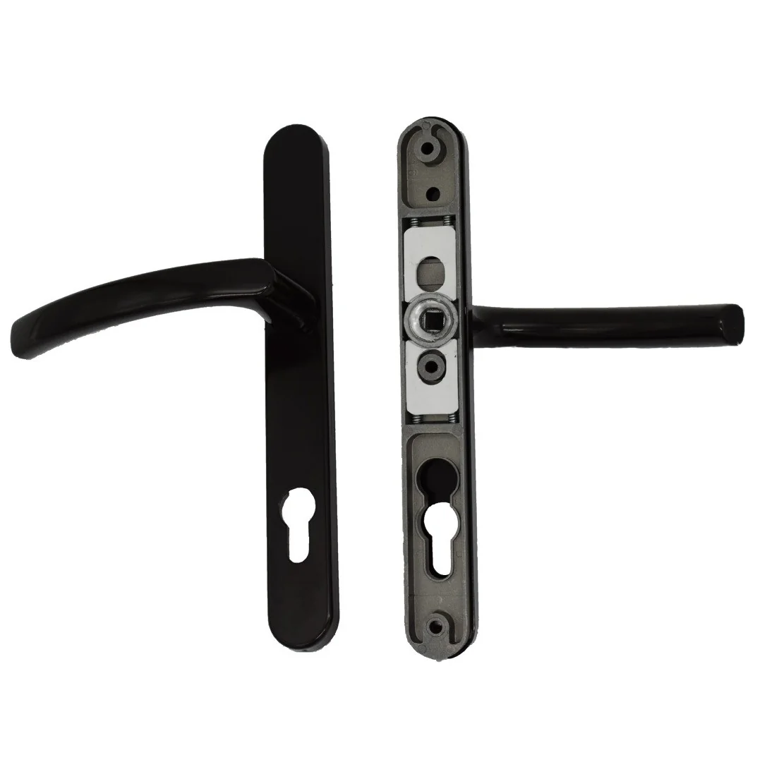 Maner usa termopan, blaugelb DGT35, exterior, 92 x 35 mm, material aluminiu, fara accesorii de prindere, culoare maro RAL8077