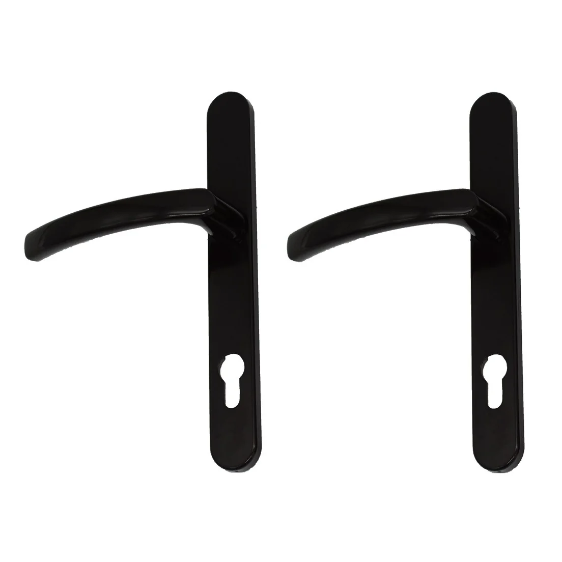 Maner usa termopan, blaugelb DGT35, exterior, 92 x 35 mm, material aluminiu, fara accesorii de prindere, culoare maro RAL8077