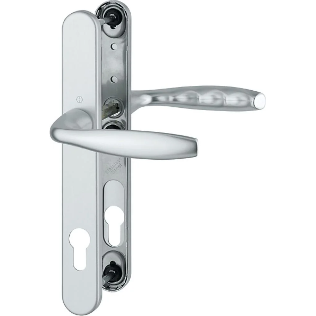 Maner usa termopan, Hoppe New York, exterior, 92 x 30 mm, material aluminiu, culoare argintiu F1