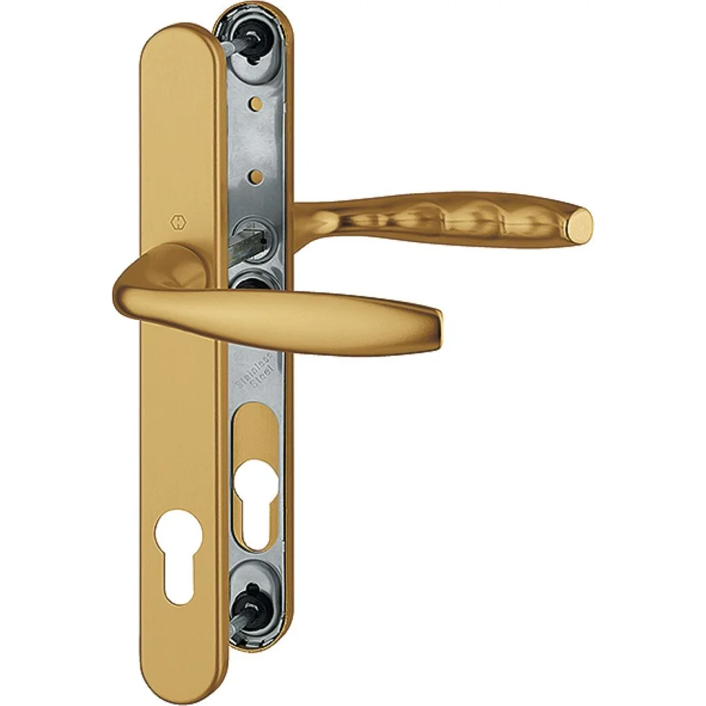 Maner usa termopan, Hoppe New York, exterior, 92 x 30 mm, material aluminiu, culoare bronz F4