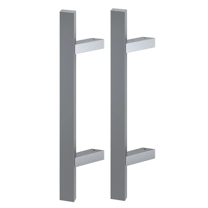 Maner spatial pe ambele parti, Medos, material inox, rectangular, L 800 mm, la 45 de grade, cu accesorii de prindere.