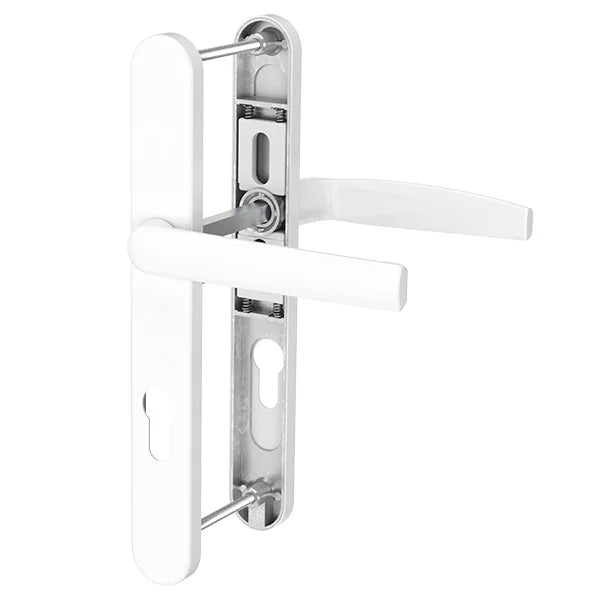 Maner usa termopan, Victory, exterior, asimetric, 92 x 32 mm, material aluminiu, culoare alb RAL9016