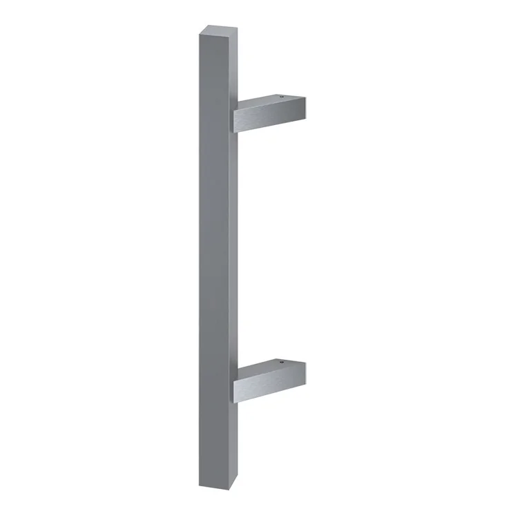 Maner spatial pe o singura parte, Medos, material inox mat, rectangular, L 1400 mm, la 45 de grade, fara acc. de prindere