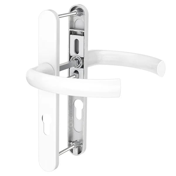 Maner usa termopan, Jowisz, exterior, 85 x 32 mm, cu arc, material aluminiu, culoare alb RAL9016