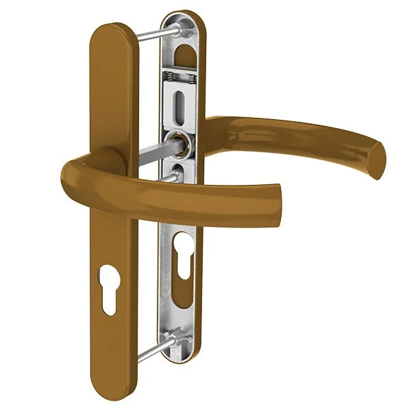 Maner usa termopan, Jowisz, exterior, 85 x 32 mm, cu arc, material aluminiu, culoare bronz