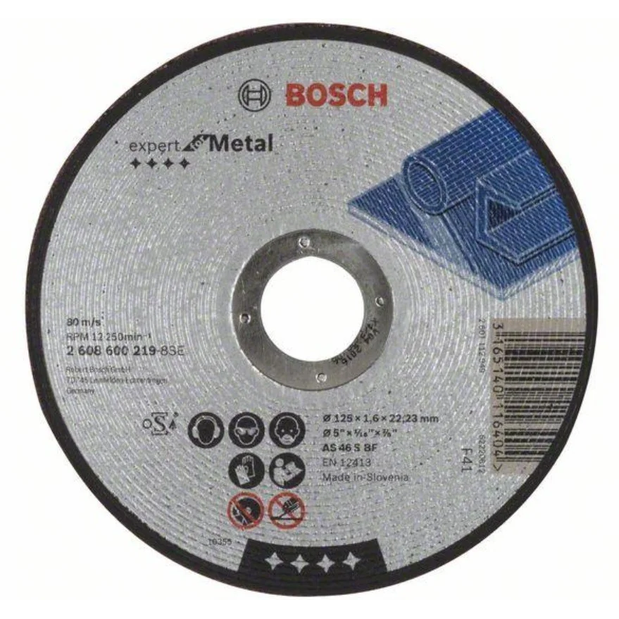 Disc pentru taiere metal, Bosch, Rapido AS 46 S  BF 125x1.6 mm (2608600219)