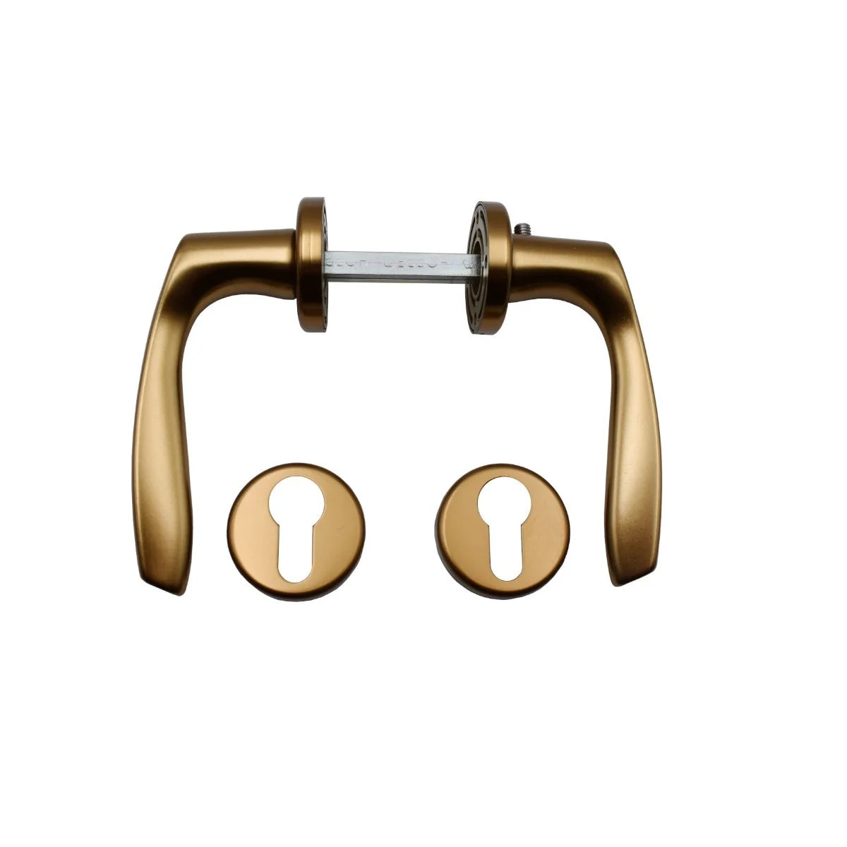 Maner usa interior, Hoppe Milano, cu rozeta pentru cilindru, material aluminiu, culoare bronz, 119 x 44 mm