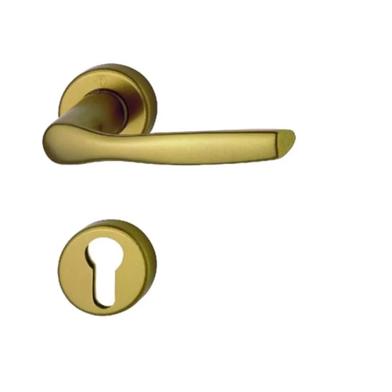 Maner usa interior, Hoppe Milano, cu rozeta pentru cilindru, material aluminiu, culoare bronz, 119 x 44 mm