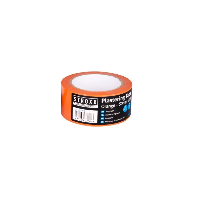 Banda adeziva, STROXX, pentru suprafete aspre si neuniforme, culoare portocalie, latime 50 mm, lungime 33 metri