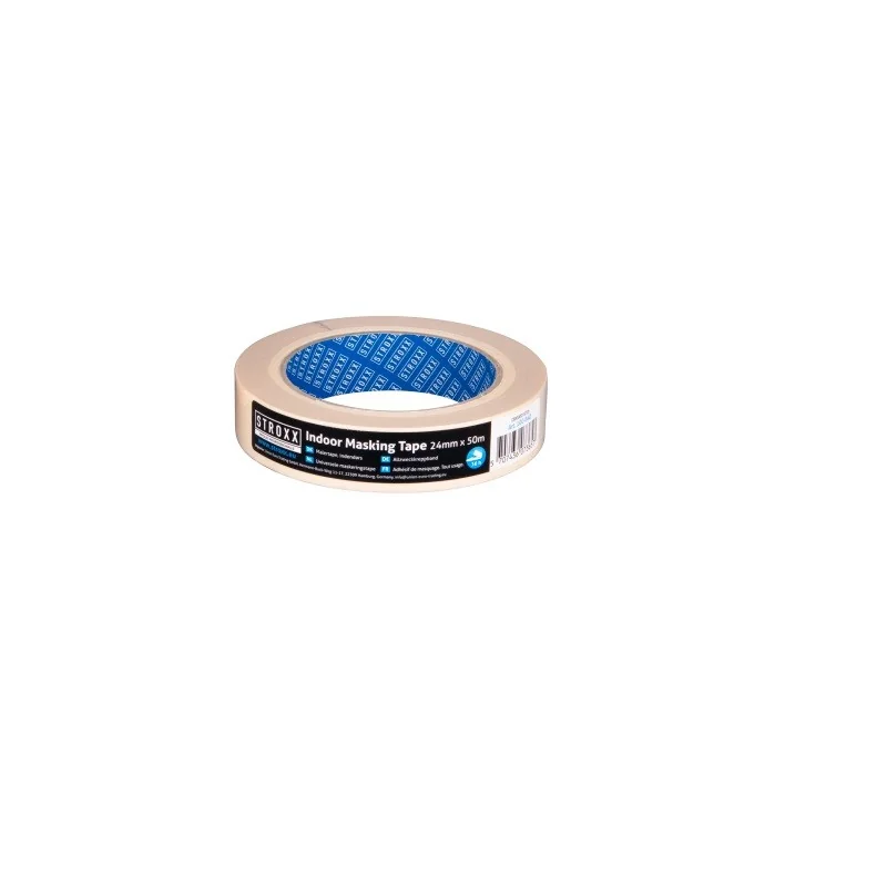 Banda de mascare, STROXX, culoare alba, latime 24 mm, lungime 50 metri