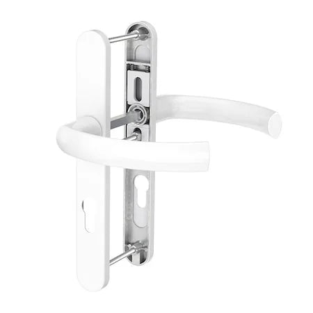 Maner usa termopan, Jowisz, exterior, 92 x 32 mm, cu arc, material aluminiu, culoare alb