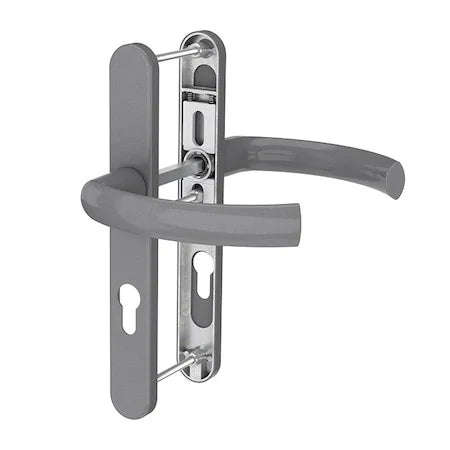 Maner usa termopan, Jowisz, exterior, 92 x 32 mm, cu arc, material aluminiu, culoare titan
