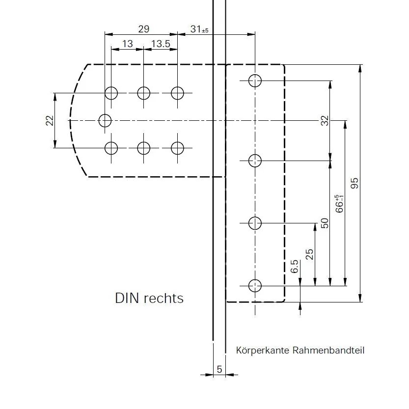 Balama usa termopan, Roto tip PS23, inaltime cercevea 17-20.5 mm, max 80 kg, culoare maro RAL 8077