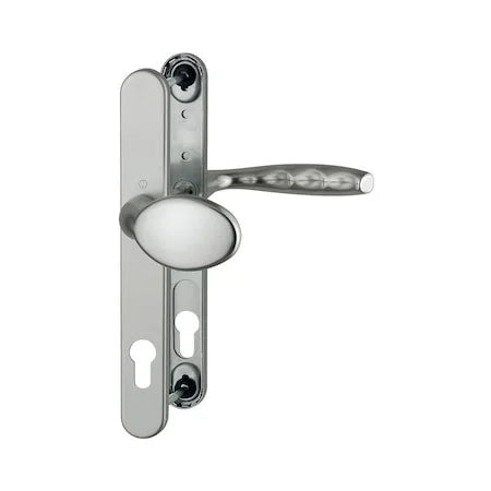 Maner usa termopan, Hoppe New York, exterior, 92 x 30 mm, buton fix,  material aluminiu culoare titan F9