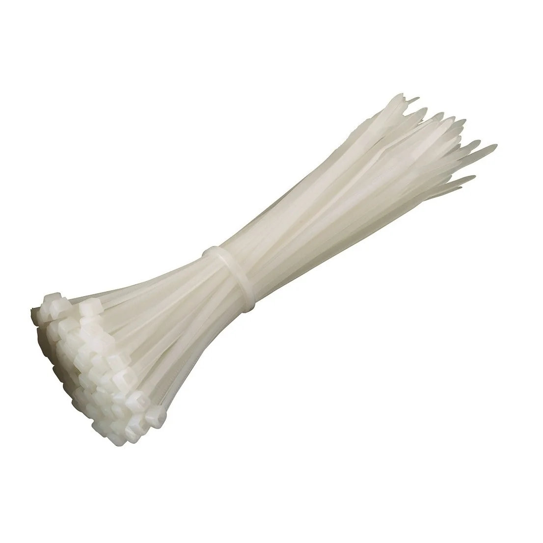 Set coliere din plastic, STROXX, lungime 300 mm, latime 4.8 mm, culoare transparent, 100 de bucati pe set