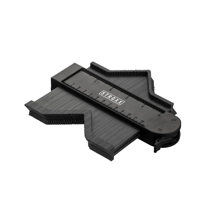 Dispozitiv pentru copiat contururi, STROXX, cu scala gradata de 150 mm, culoare neagra